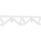 Ekena Millwork Palmer Architectural Grade PVC Running Trim, 8"H x 5/8"P x 48"L RUNP08X0625X48PAL - alternate 1